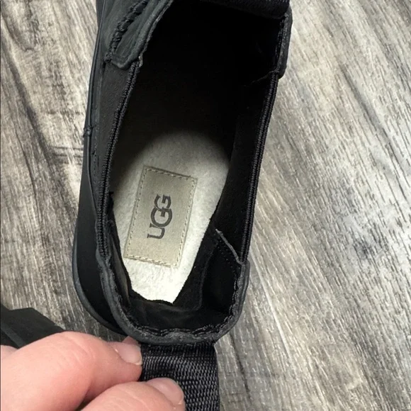 UGG Women's Brisbane Black Platform Chelsea Boots Cabincore Winter Whimsigoth 10 - Picture 8 of 10